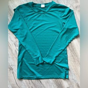 ZYIA Chill Perforated Long Sleeve
Active Shirt Top Green Women's Small